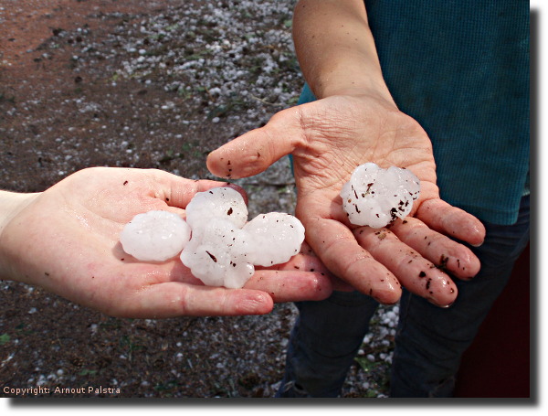 Zware hagel op 22 juni 2008 gefotografeerd door Arnout Palstra