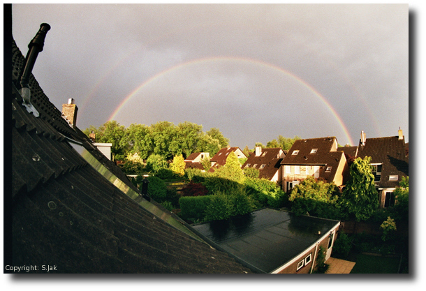 regenboog met fish-eye lens Bennekom