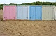 Zomerse strandhutjes nabij Ootskapelle Zeeland